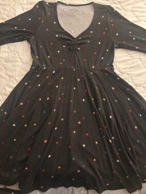 torrid Black Star-Print Dress with Multicolor Stars
